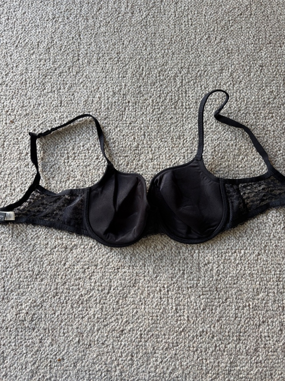 Malizia By La Perla Black Lace Bra 36D Luxury Italian Lingerie Sheer Feminine - Picture 4 of 6